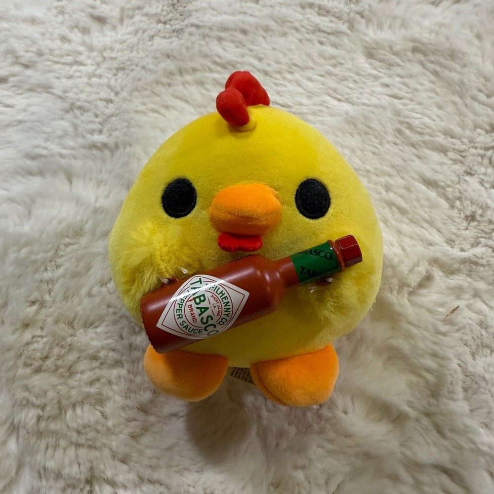 Tabasco Chicken Plush 6" Yellow Hot Sauce Bottle Stuffed Animal Novelty Kawaii